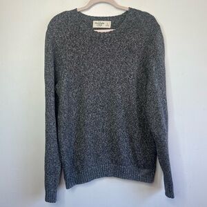 Abercrombie & Fitch Men’s Knit Marled Gray Sweater Size L Large A&F Long Sleeve